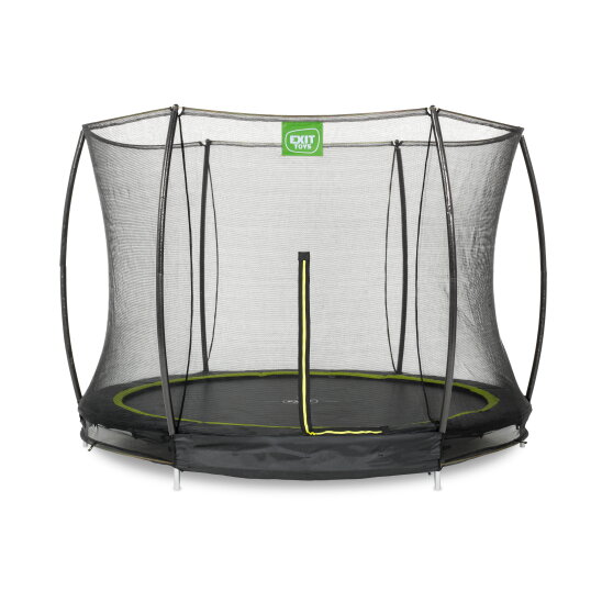 Trampolino elastico interrato EXIT Silhouette ø305cm con rete di sicurezza - nero