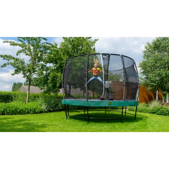 EXIT Elegant Premium trampoline ø366cm with Deluxe safetynet - green