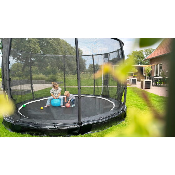 EXIT Allure Premium ground trampoline ø427cm - green
