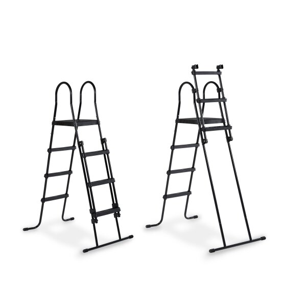 EXIT Wood pool ø488x122cm with sand filter pump and dome - brown