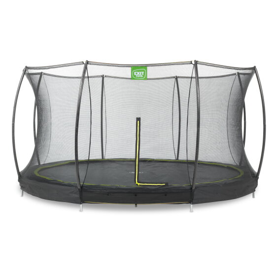 Trampolino elastico interrato EXIT Silhouette ø427cm con rete di sicurezza - nero