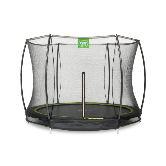 Trampolino elastico interrato EXIT Silhouette ø244cm con rete di sicurezza - nero
