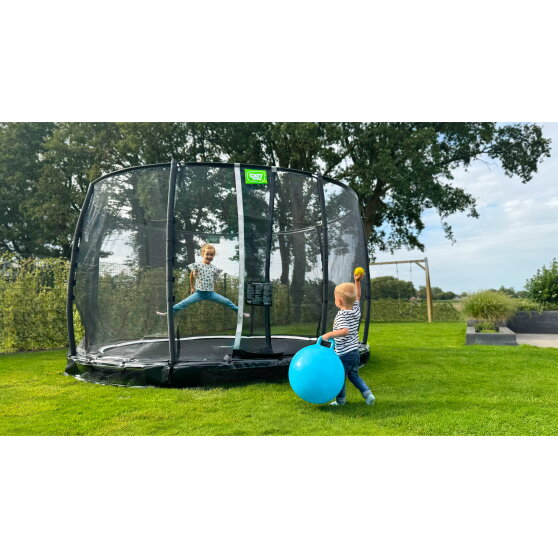 EXIT Allure Premium ground trampoline ø427cm - green
