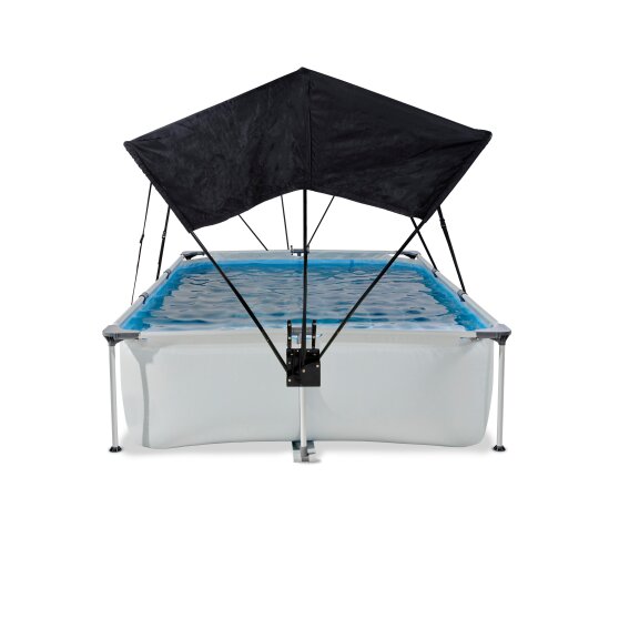 EXIT Soft Grey pool 300x200x65cm with filter pump and canopy - grey