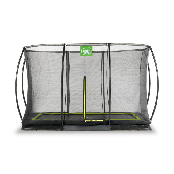 Trampolino elastico interrato EXIT Silhouette 214x305cm con rete di sicurezza - nero