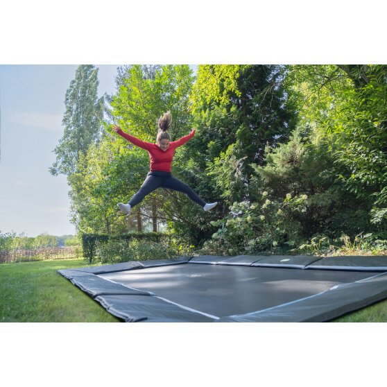 EXIT Dynamic ground level sports trampoline 305x519cm - black