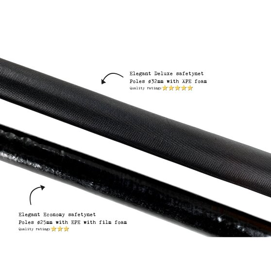 EXIT Elegant Premium trampoline 244x427cm with Deluxe safetynet - grey