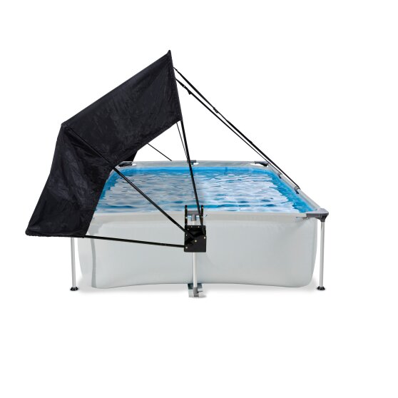 EXIT Soft Grey pool 300x200x65cm with filter pump and canopy - grey