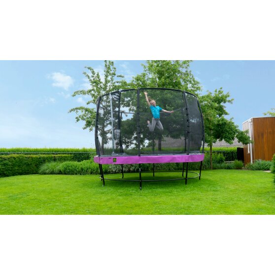 EXIT Elegant Premium trampoline ø427cm with Deluxe safetynet - purple