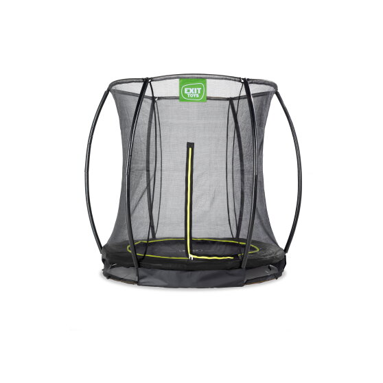 Trampolino elastico interrato EXIT Silhouette ø183cm con rete di sicurezza - nero