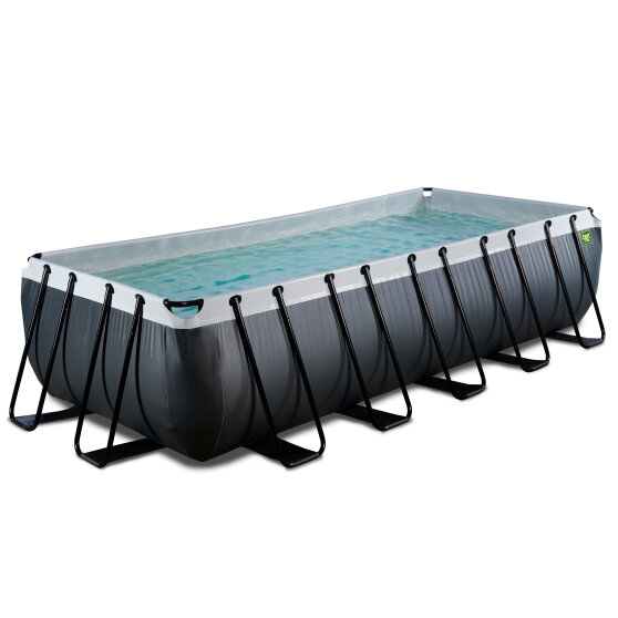 EXIT Black Leather pool 540x250x122cm with sand filter pump - black