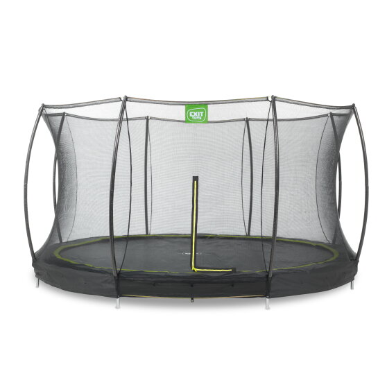 Trampolino elastico interrato EXIT Silhouette ø366cm con rete di sicurezza - nero
