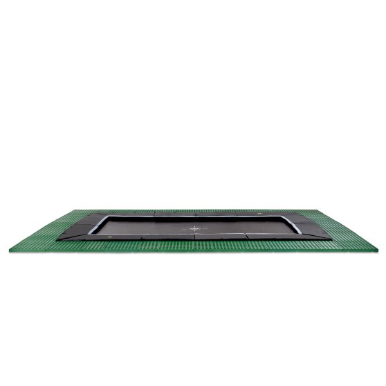 EXIT Dynamic ground level trampoline 305x519cm with Freezone safety tiles - black