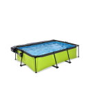 EXIT Lime pool 220x150x65cm with filter pump and dome - green