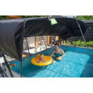 EXIT Soft Grey pool 300x200x65cm with filter pump and canopy - grey