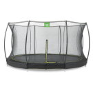 Trampolino elastico interrato EXIT Silhouette ø427cm con rete di sicurezza - nero