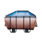 EXIT Wood pool 540x250x122cm with filter pump - brown