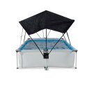 EXIT Soft Grey pool 300x200x65cm with filter pump and canopy - grey