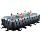 EXIT Black Leather pool 540x250x122cm with filter pump - black