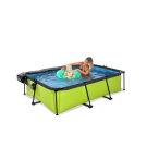 EXIT Lime pool 220x150x65cm with filter pump and dome - green