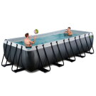 EXIT Black Leather pool 540x250x122cm with filter pump - black