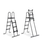 EXIT Black Leather pool 400x200x122cm with sand filter pump and dome - black