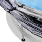 EXIT Soft Grey pool ø360x76cm with filter pump and dome - grey