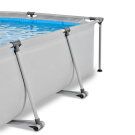 EXIT Soft Grey pool 300x200x65cm with filter pump and canopy - grey