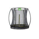 Trampolino elastico interrato EXIT Silhouette ø183cm con rete di sicurezza - nero