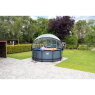 EXIT Stone pool ø360x122cm with sand filter pump and dome and heat pump - grey