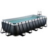 EXIT Black Leather pool 540x250x122cm with sand filter pump - black