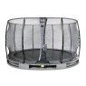 EXIT Elegant ground trampoline ø366cm with Economy safety net - grey