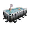 EXIT Black Leather pool 400x200x122cm with filter pump - black