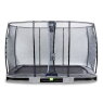 EXIT Elegant ground trampoline 244x427cm with Economy safety net - grey